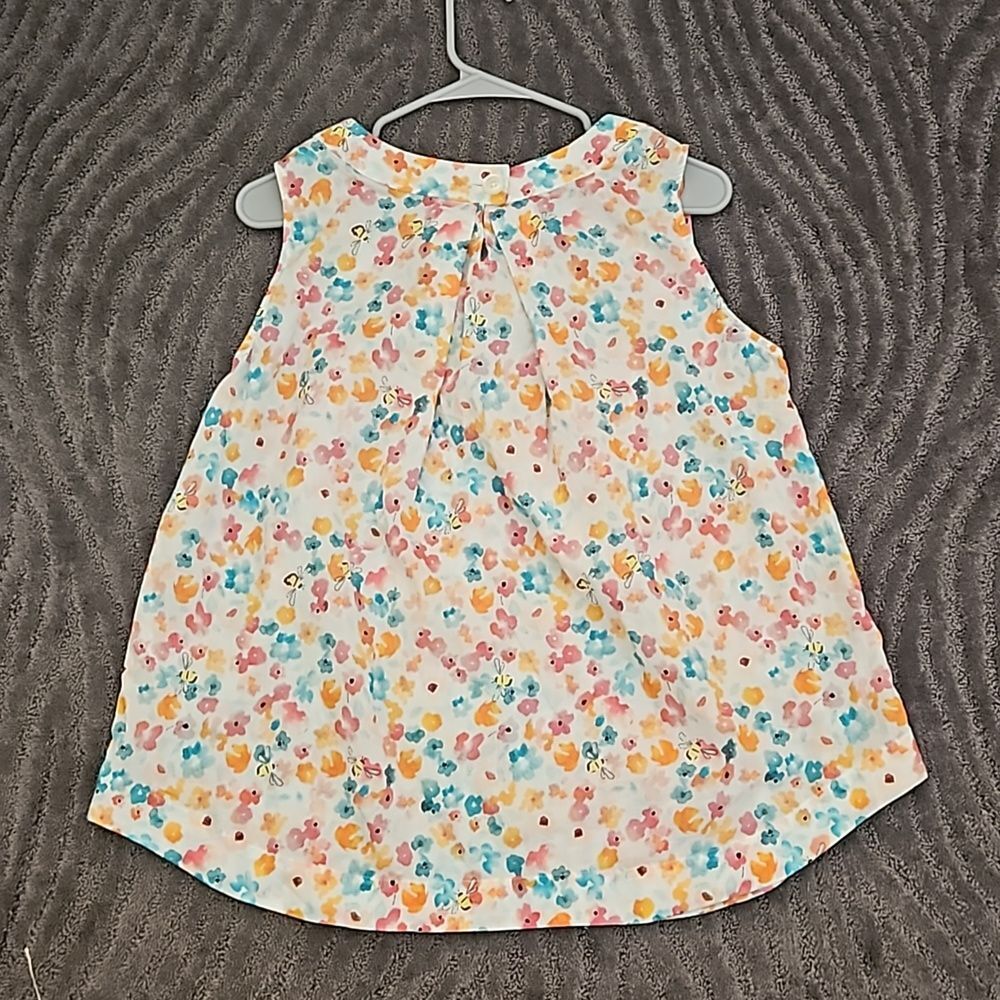Talbot Women's size X light weight sleeveless shirt, floral with bees - Picture 3 of 15